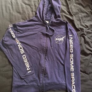 Dark blue NASA zip up sweatshirt 🚀